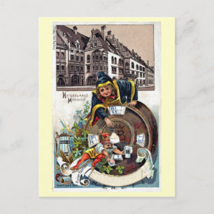 Vintage 1905 litho Munich Hofbrauhaus Postcard