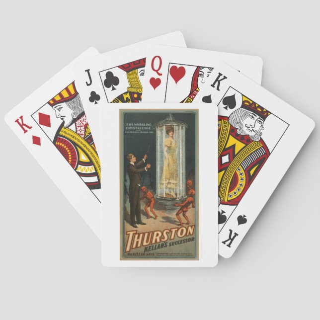 Vintage 1908 Magician's Act Poster Poker Cards (Back)