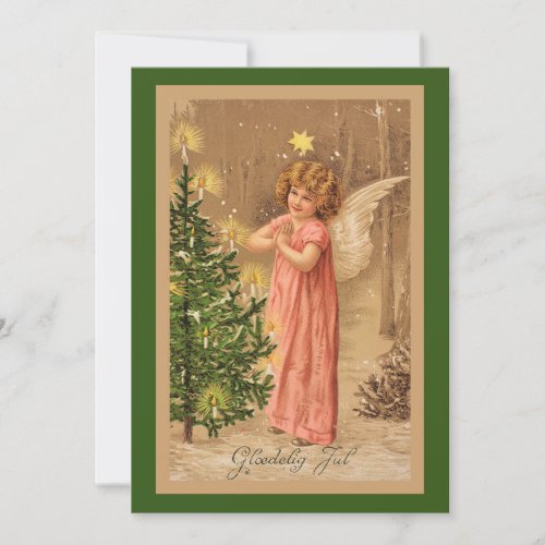 Vintage 1910 Norwegian Christmas Card