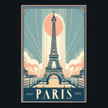Vintage 1910 Paris Eiffel Tower Art Deco Poster<br><div class="desc">• This stunning Art Deco-style poster features a vintage depiction of the Eiffel Tower. The clean lines and bold design celebrate the elegance of Paris, capturing the timeless beauty of the city's architecture and charm. Perfect for lovers of Paris, vintage travel art, and retro décor, this piece will add a...</div>