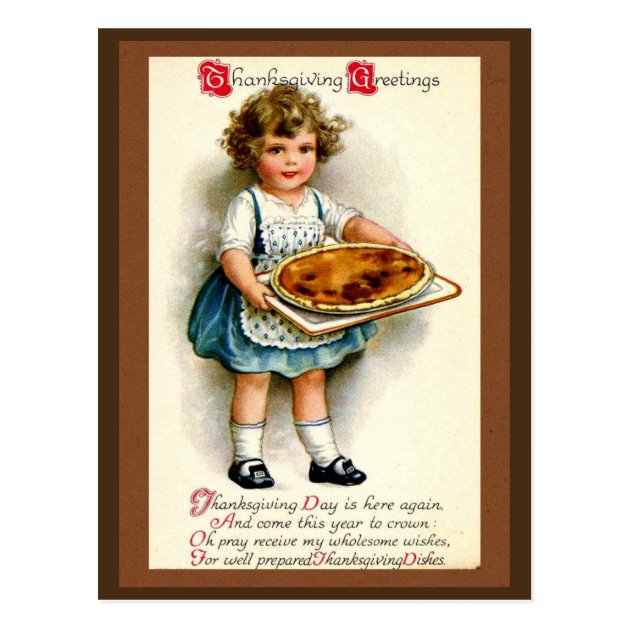 Vintage 1910, Thanksgiving Greetings Postcard