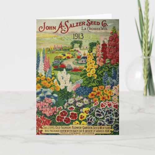 Vintage 1913 Seed Catalog Card