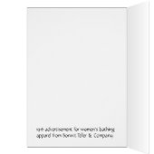 Vintage 1916 Women's Bathing Apparel, (Inside (Left))