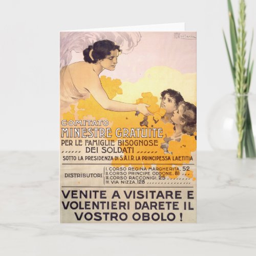 Vintage 1917 Italian Poster Card