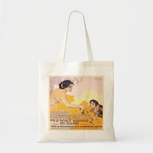 Vintage 1917 Italian Poster Tote Bag (Front)