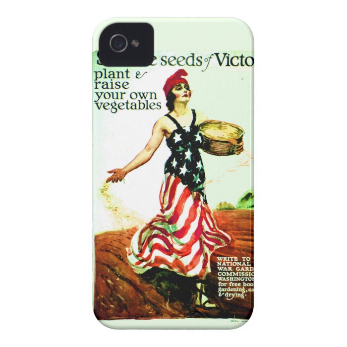 Vintage 1918 Patriotic Poster iPhone4 Case Case Mate iPhone 4 Cases