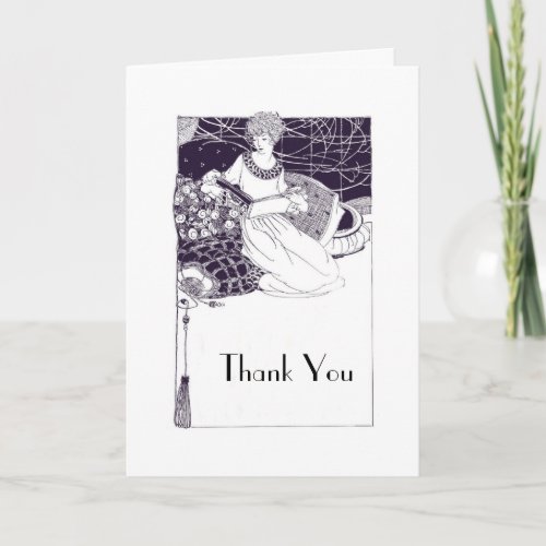 Vintage 1920 Art Deco Thank You Card Template