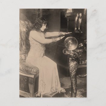 Vintage 1920 Crystal Ball Fortune Teller Photo Postcard by Sideview at Zazzle