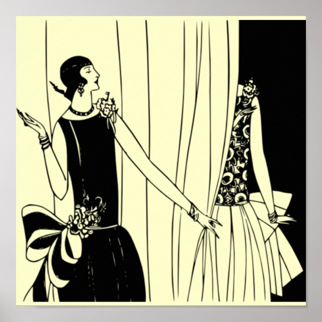 Vintage 1920 Flapper Deco Poster 2 - Customize! (Front)