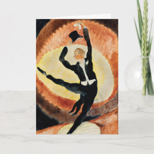 Vintage 1920 In Vaudeville Dancer Charles Demuth Holiday Card