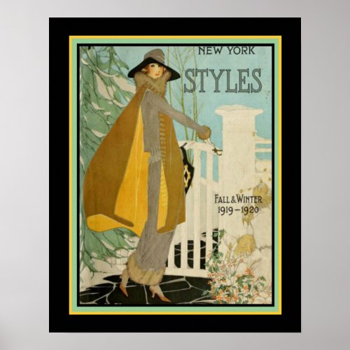 Vintage 1920 New York Styles Poster