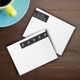 Vintage 1920’s Flapper Lady Moon Stars Red Hair Wrap Around Label