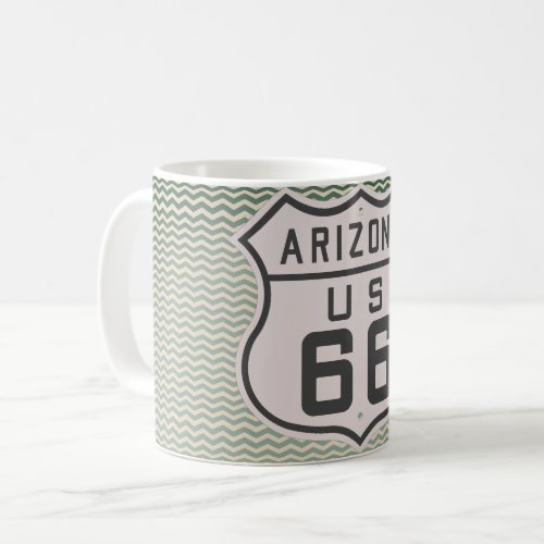 Vintage 1920s Arizona Route 66 Sign Coffee Mug