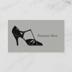 Vintage 1920s Art Deco Flapper Shoe Antique Heels Business Card