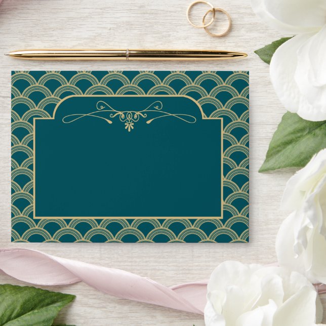 Vintage 1920's Art Deco Gatsby Wedding Collection Envelope (Wedding)