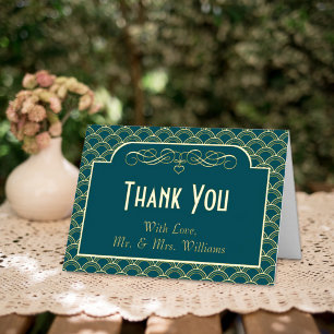 Vintage 1920's Art Deco Gatsby Wedding Collection Foil Greeting Card