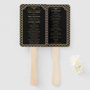 Vintage 1920's Art Deco Gatsby Wedding Collection Hand Fan