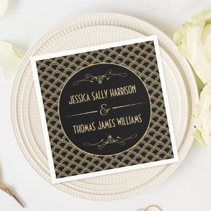 Vintage 1920's Art Deco Gatsby Wedding Collection Paper Napkins
