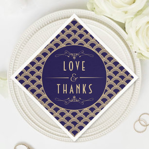 Vintage 1920's Art Deco Gatsby Wedding Collection Paper Napkins