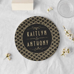 Vintage 1920's Art Deco Gatsby Wedding Collection Paper Plates