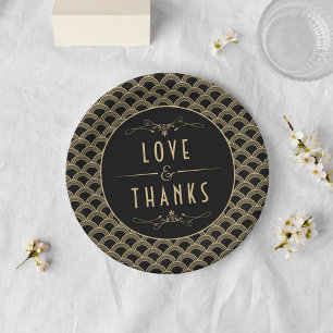 Vintage 1920's Art Deco Gatsby Wedding Collection Paper Plates