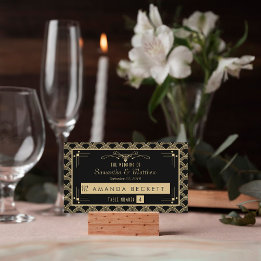 Vintage 1920's Art Deco Gatsby Wedding Collection Place Card