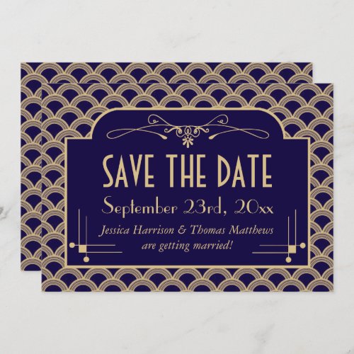 Vintage 1920s Art Deco Gatsby Wedding Collection Save The Date