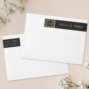 Vintage 1920's Art Deco Gatsby Wedding Collection Wrap Around Label