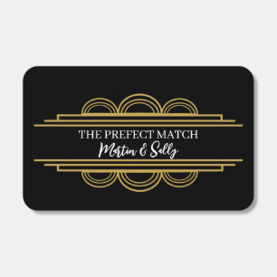 Vintage 1920's Art Deco Gatsby Wedding Favor Match