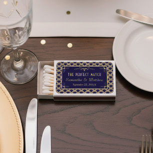 Vintage 1920's Art Deco Gatsby Wedding Matchboxes