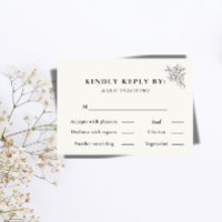 Vintage 1920s Art Deco Gatsby Wedding RSVP Card