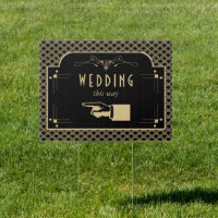 Vintage 1920's Art Deco Gatsby Wedding Sign