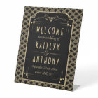 Vintage 1920's Art Deco Gatsby Wedding Welcome
