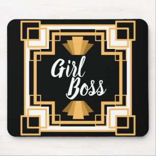 Vintage 1920s Art Deco Girl Boss Mouse Pad