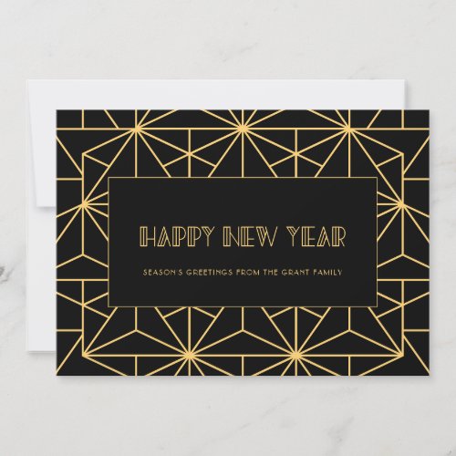 Vintage 1920s art deco Happy New Year Card