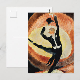 Vintage 1920s Art Deco Male Dancer Top Hat Postcard