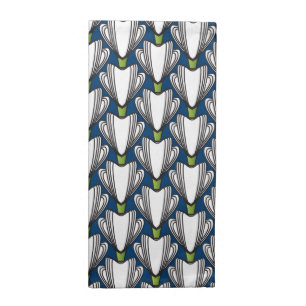 Vintage 1920s Art Deco White Flowers Napkin