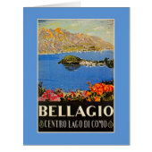 Vintage 1920s Bellagio Italian travel advert (Front)