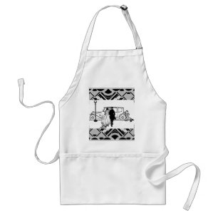 Vintage 1920s Bride & Groom Wedding Adult Apron