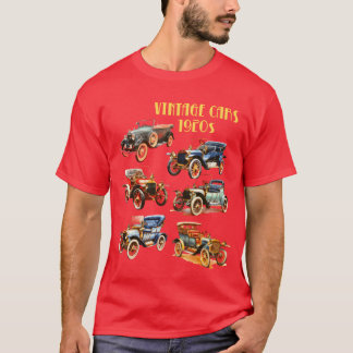 Vintage 1920s Cars retro friends girl T-Shirt