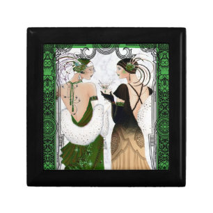 Vintage 1920s Christmas Martini Flapper Ladies Gift Box