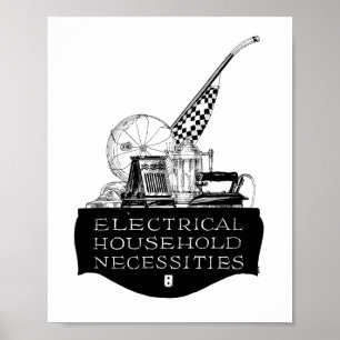 Vintage 1920s Electrical Appliances Ad Poster