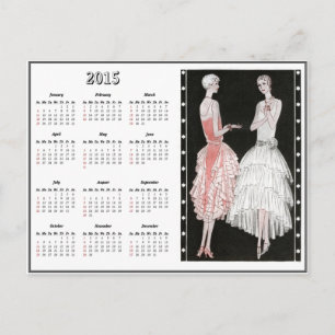 Vintage 1920's Fashion 2015 Calendar Postcard