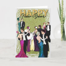 Vintage 1920s Flapper Art Deco New Years Party