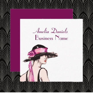 Vintage 1920's Flapper Girl Business Card
