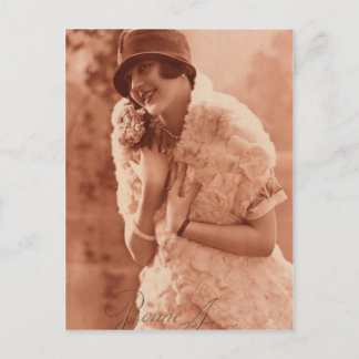 Vintage 1920s Flapper Girl Postcard