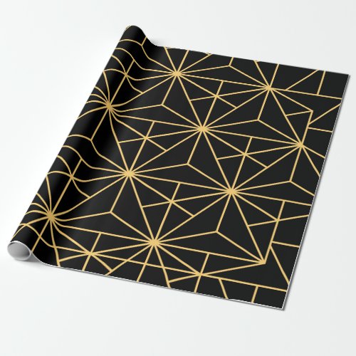 Vintage 1920s geometric art deco wrapping paper