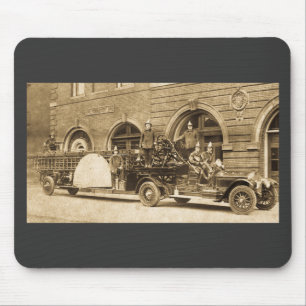 Vintage 1920s Hook and Ladder Fire Company Mouse Pad