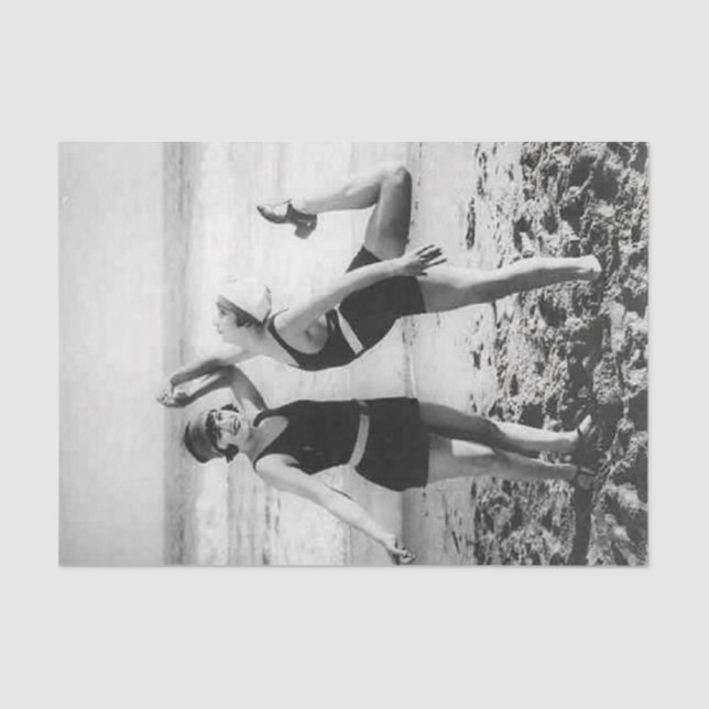 Vintage 1920s ladies on the Beach Tissue Paper (Front)