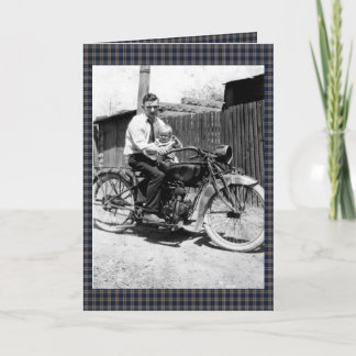 Vintage 1920s Motorcycle Card
